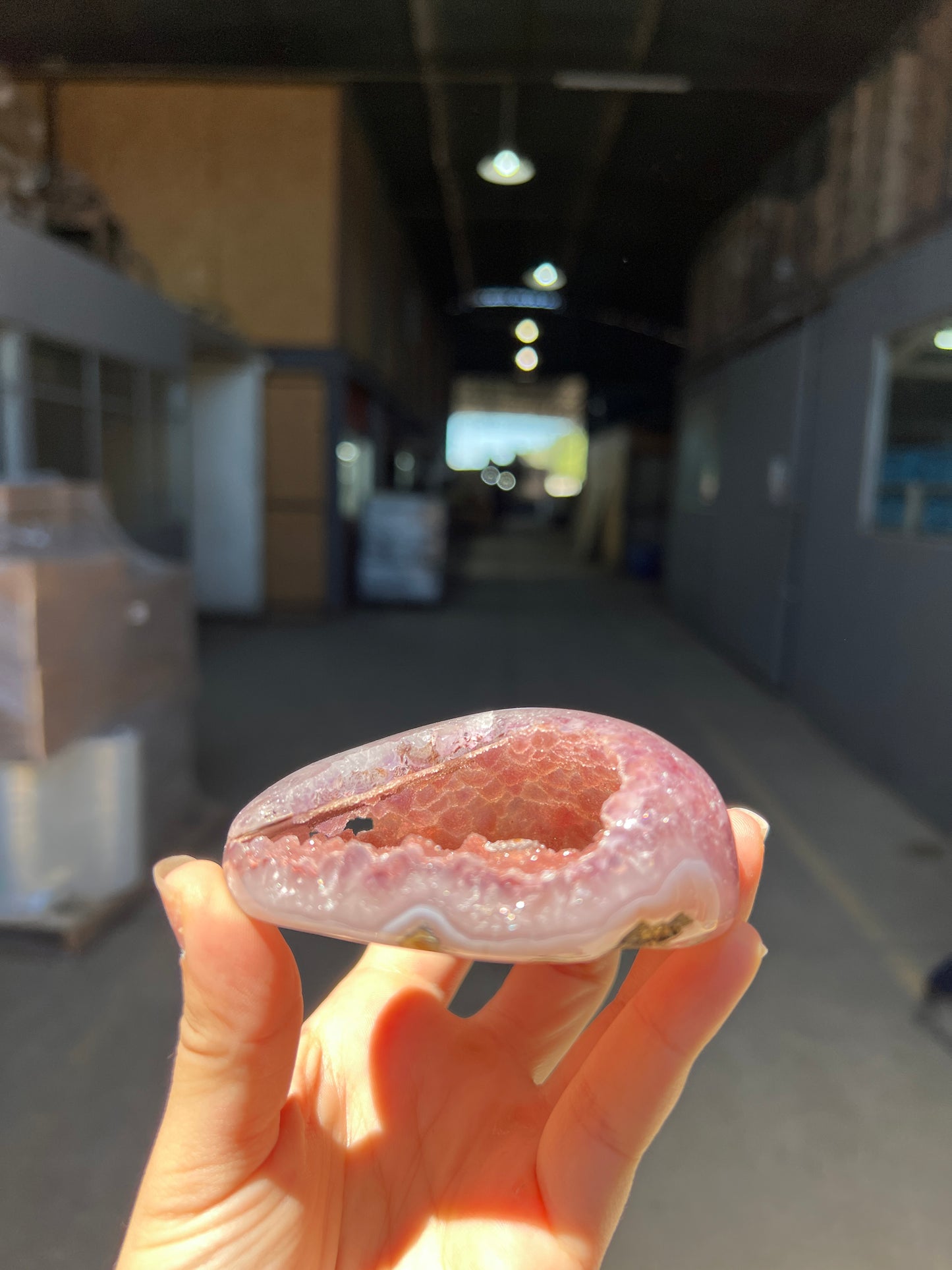 Mini red geode