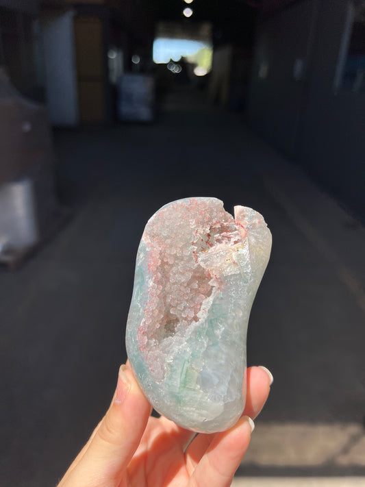 Minty and pink little quartz Freeform