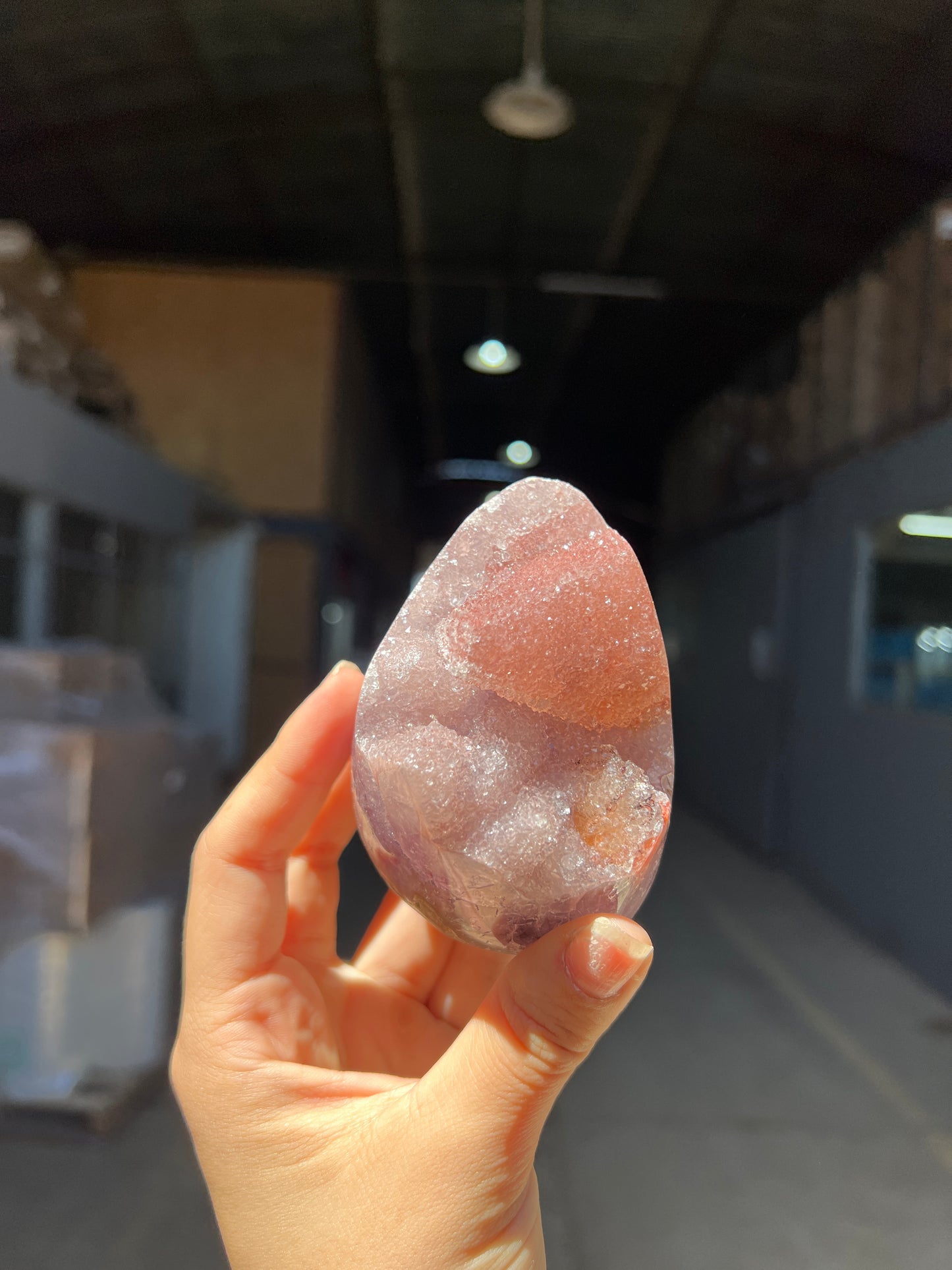 Mini pink calcite formation