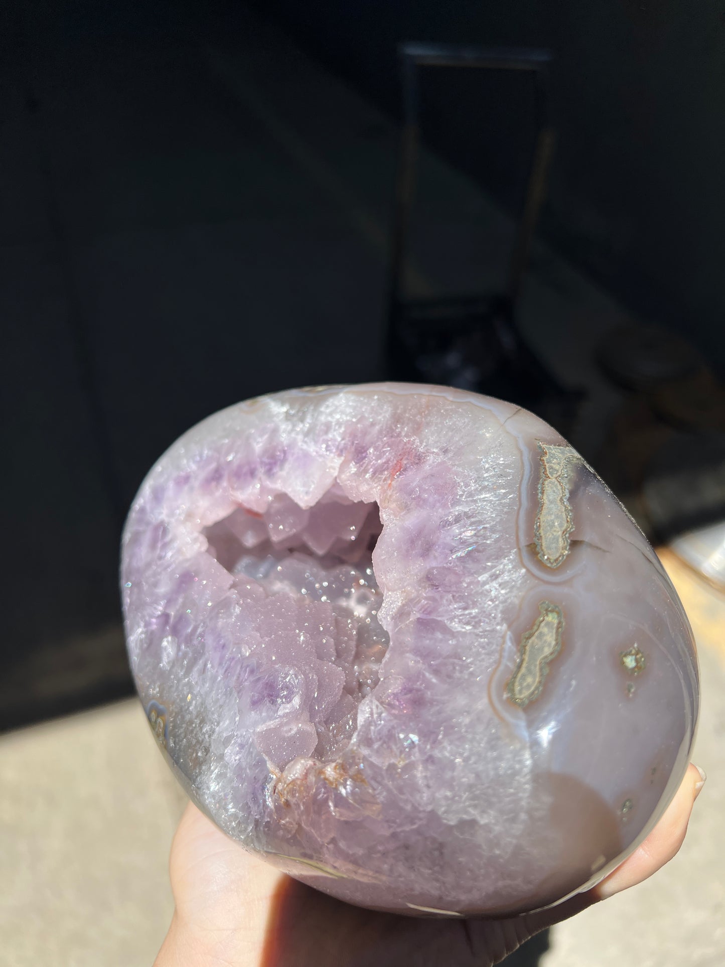 Lavender sugar geode