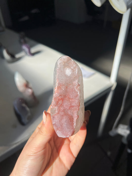 Mini pink quartz piece