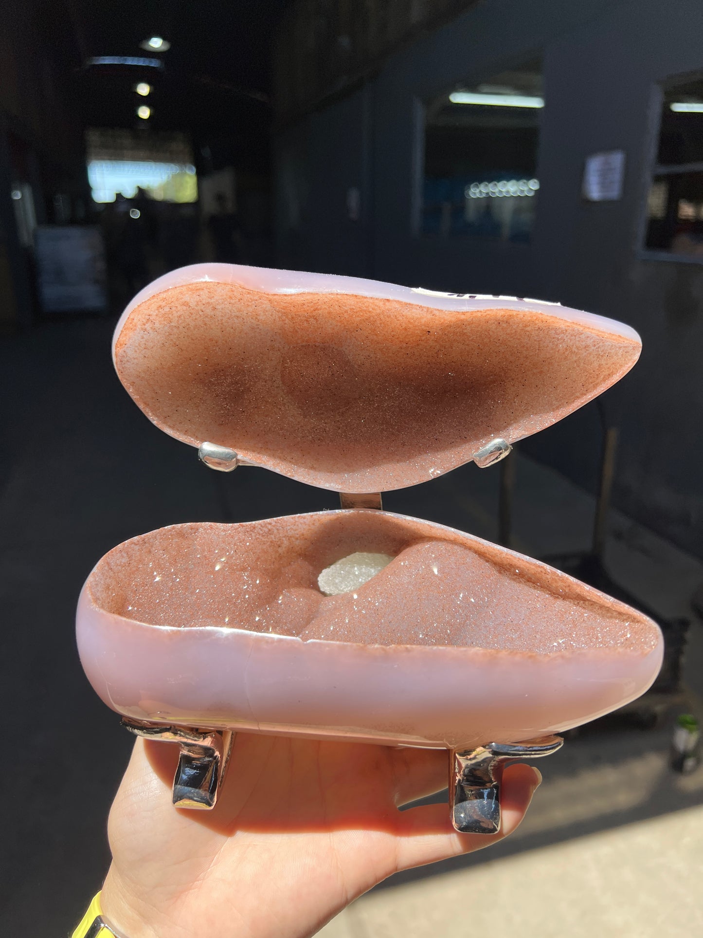 Peach agate jewelry box