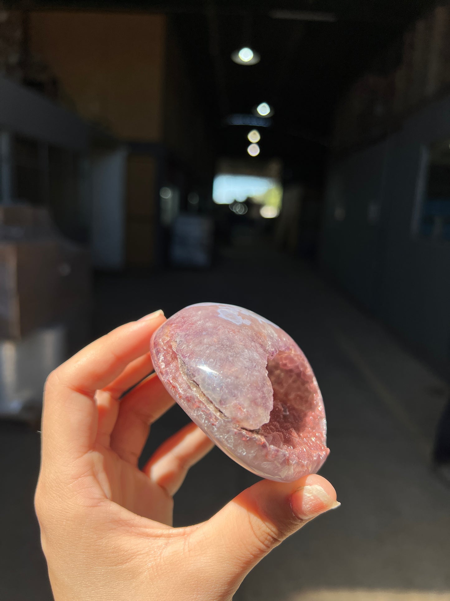 Mini red geode