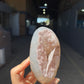 Pink pseudomorph quartz piece