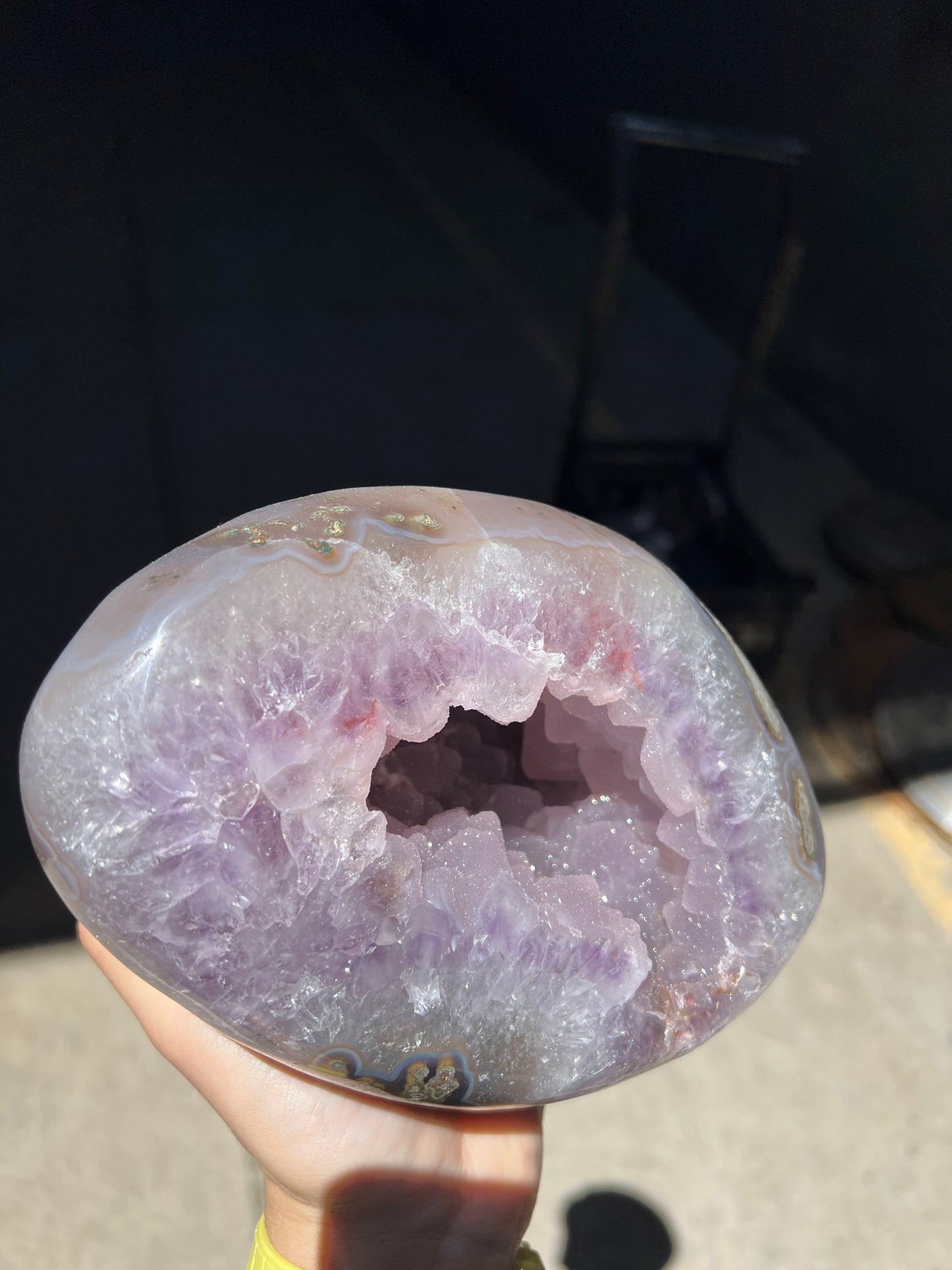 Lavender sugar geode