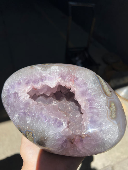 Lavender sugar geode